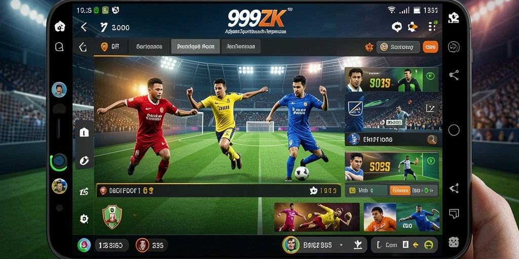 Tampilan gameplay Sportsbook di aplikasi 999ZK yang menarik.
