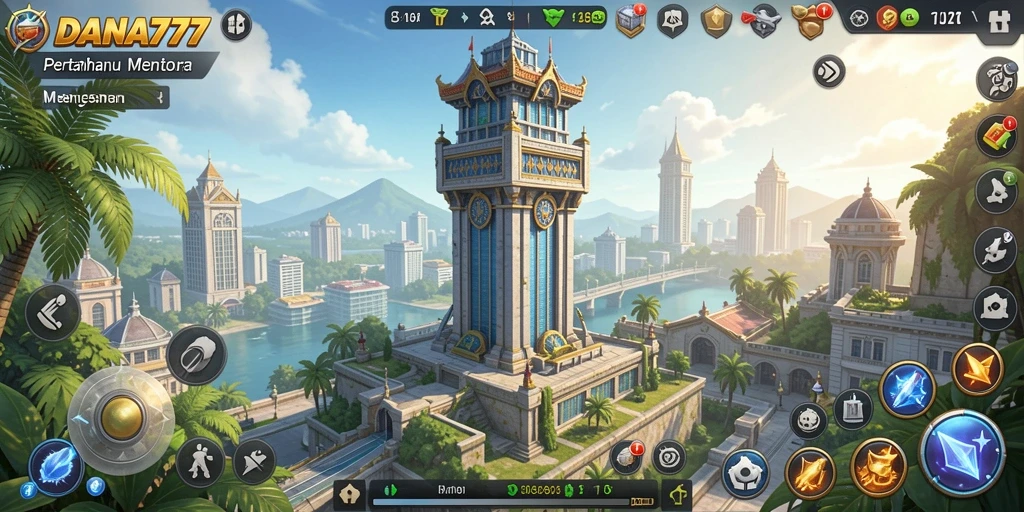 Gameplay DANA777 yang menarik dengan berbagai tower.