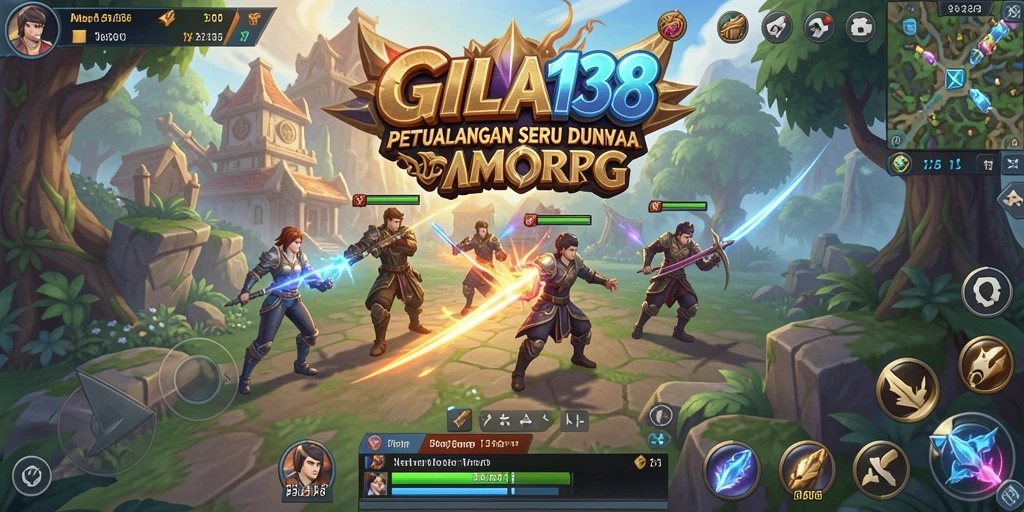 Screenshot utama GILA138 yang menampilkan aksi pertarungan seru dalam MMORPG.