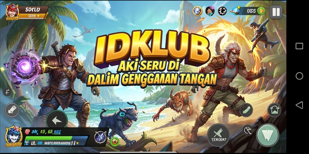 Tampilan seru gameplay IDKLUB dengan aksi mendebarkan.