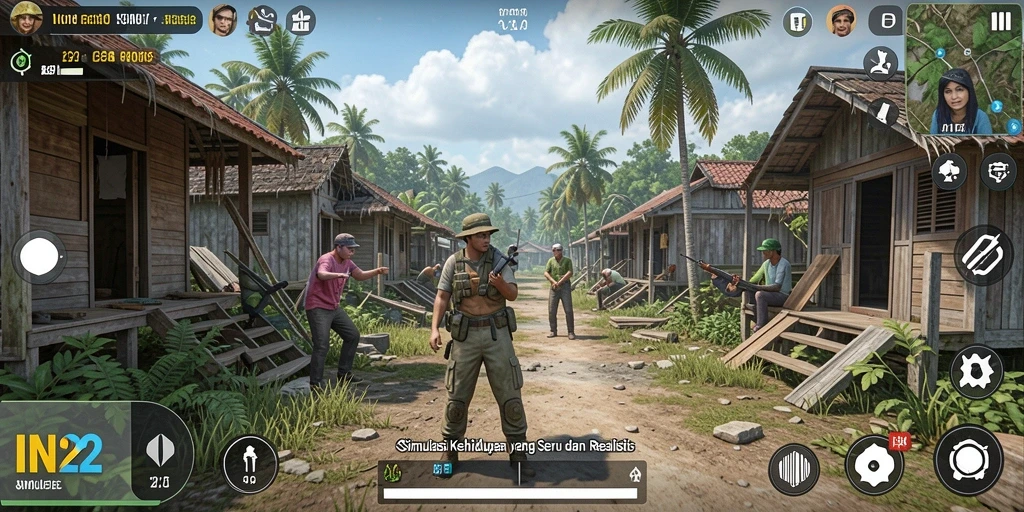 Penampilan grafis menawan dari gameplay IN22 yang realistis.