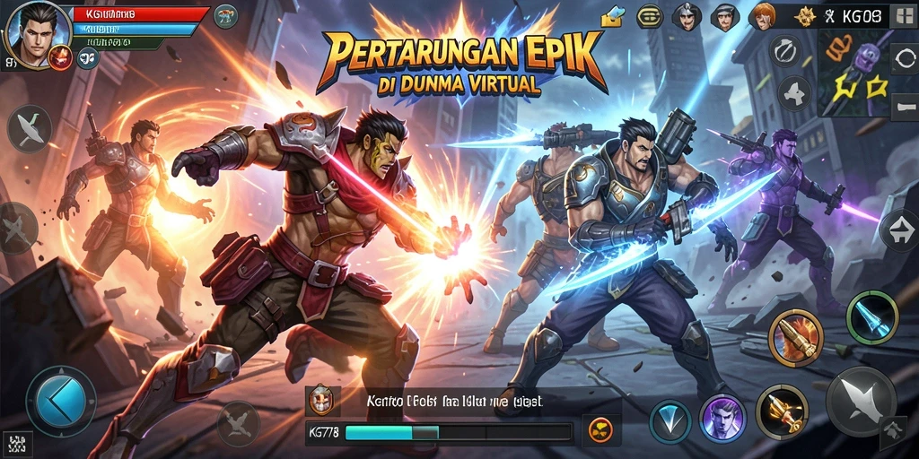 Screenshot KG778 menunjukkan aksi pertarungan yang intens dan menarik.
