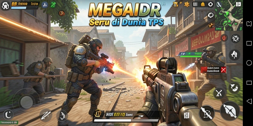 Tampilan gameplay menarik dari MEGAIDR, memperlihatkan aksi mendebarkan.
