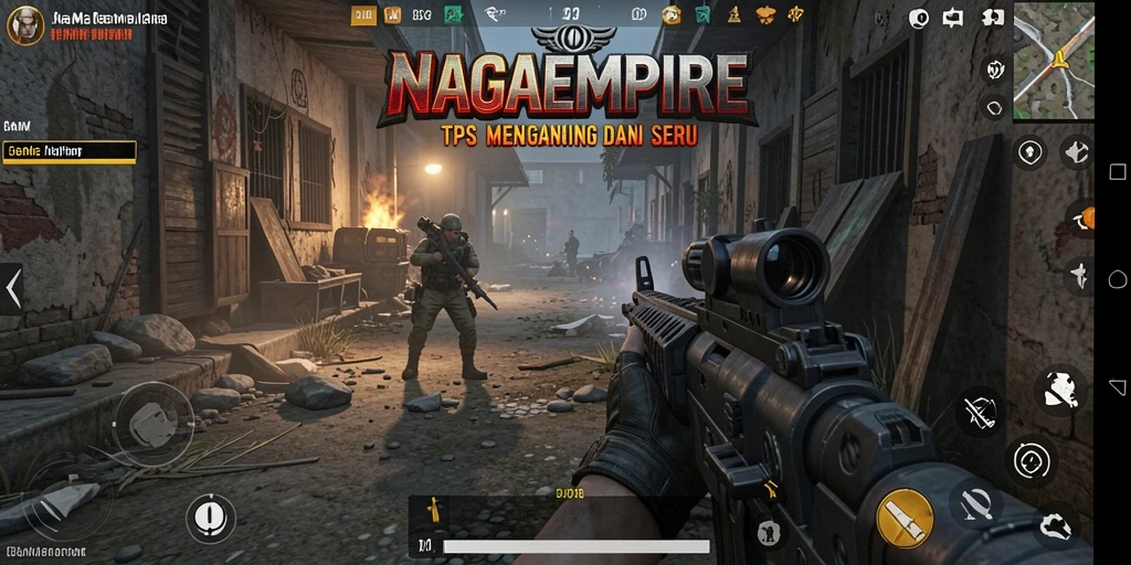 Screenshot dari gameplay intens NAGAEMPIRE dengan aksi menegangkan.
