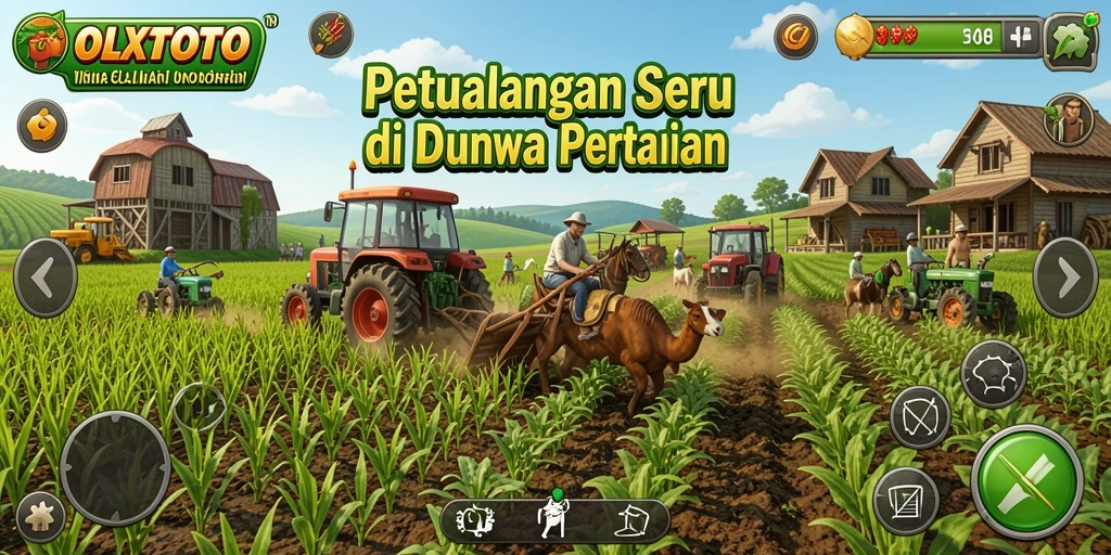 Tampilan menarik dari gameplay pertanian di OLXTOTO.
