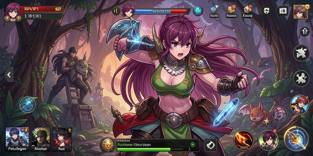 Menampilkan karakter anime dalam aksi seru di RPVIP1.